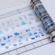 WEEK BAR hand tent transparent PET tape ins Wind transparent mind hand account creative DIY decorative stickers