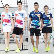 Summer New Jade Yufan badminton suit suit girl sports skirt round neck sports T-shirt shorts