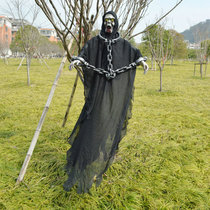 Halloween haunted house dense decoration props hanging haunted house bar KTV horror glowing sound electric handcuffs prisoner ghost