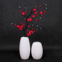 Simulation plum branch Peach tree Wax plum fake flower Silk flower Fake flower Study living room decoration floor-to-ceiling floral art