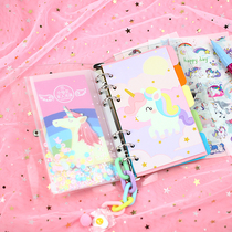 Korean girl heart ins Unicorn hand book A5A6 loose-leaf notebook notebook diary Cute notebook