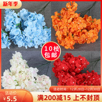 Simulation of 7 Hydrangea bouquets flower arrangement decoration wedding hotel wedding hall Road introduction background landscape soft dress floral art