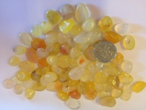 Buddhist supplies-superior yellow agate stone for Manja Qibao stone zhuang zang Qibao Stone 1 Two