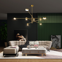 All copper Nordic luxury living room chandelier modern simple minimalist restaurant bedroom lamp 2021 new creative lamps