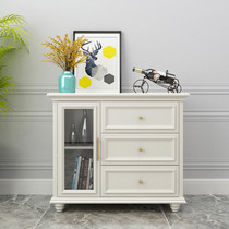 American full solid wood dining side cabinet modern minimalist light lavish white lockers Home living room cupboard Kitchen Cupboard
