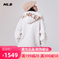 MLB lamb coat womens 2021 Winter new couple long NY sportswear mens tide 3AJPF2816