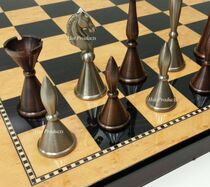 Chess copper metal modern decorative art Staunton Group 18 Walnut Maple ornaments competition training