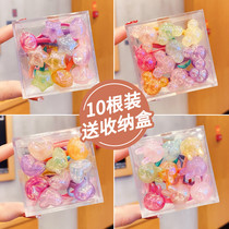 Jelly colored filled hair rope tied hair rope without hurting hair hair ring little girl hair cute hair decoration