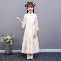 Hanfu girl costume Chinese style princess dress spring and autumn Super fairy childrens suit dress spring skirt summer