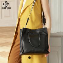 Banpo shoulder bag womens bag tote bag womens first layer cowhide soft leather large capacity new briefcase crossbody single