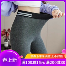 Japan Beats Bottom Pants Woman Spring Autumn Season Outside Wearing Thread Small Leggings Pants High Waist Collecting Elastic Tight Body Slim Fit 90% Pants