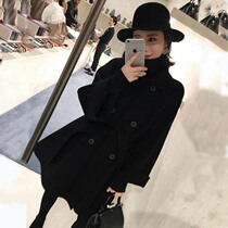 Woolen coat women 2021 autumn and winter New slim thin Hepburn wind long double-sided cashmere warm coat tide