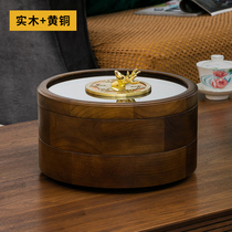 Chinese solid wood fruit plate Dried fruit box Nut storage box Living room household grid with lid Dried fruit plate Snack candy box