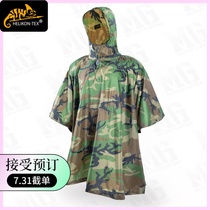 Poland Helikon Tactical camouflage raincoat Outdoor sports cloak Camping windproof and rainproof hiking