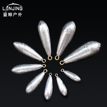 Long Cast Lead fall willow leaf shaped copper ring 10G-120g lead string hook lead fall fishing drop rock Rod sea Rod accessories