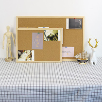 Pine frame cork board photo wall background wall water pine board note publicity board cork message board 45*60