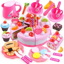 Childrens house cake cutting kitchen Baby fruit birthday gift cake toy girl 2 sets 3-6 years old