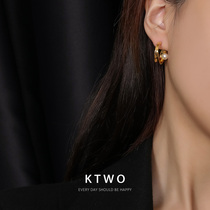 Advanced sense earrings 2021 New Tide earrings female retro temperament Korean pearl earrings Net red French ear ornaments