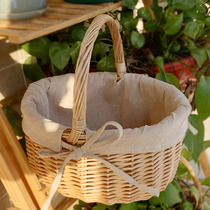 Willow picnic basket portable basket basket basket basket basket basket gift basket picking basket outing basket picnic basket