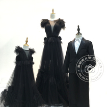 New childrens shadow building Photographic clothing pro-family Foo family of three mother-daughter mother and daughter