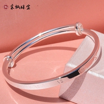 Fashion 9999 foot silver silver bracelet woman pure silver solid bracelet Ornament Festive gift Rome Digital This year