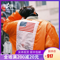 American ALPHA ALPHA industry MA-1 Classic Flag Spring and Autumn Blood blessing flying jacket Outdoor
