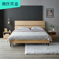 Lins wood modern simple Master Bedroom 1 8 m storage double bed 1 5m furniture combination set DV1A