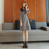 2021 new autumn temperament chic French retro niche advanced design sense National style improved cheongsam dress