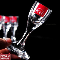 European Czech imported Rona crystal highfooted glass small spirits glass Ruyi glass white wine glass set