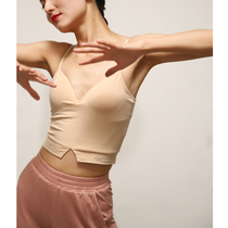 Eiko Dance Beautiful Back V-Neck Sling Inner Pad Wen An Out-of-Body Wear Gathering Sexy Backing Strapless Modern Ballet