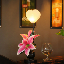  Creative led rechargeable bar table lamp Restaurant cafe music dining bar Flower arrangement decoration table lamp Night light table lamp