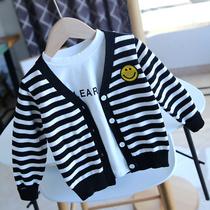 Childrens Knitted Cardigan 2022 Spring Dress Korean Baby Sweater Baby Cotton Coat Male and Female Boys Top 1164