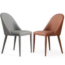 Light luxury Nordic home backrest leather dining chair simple Net Red dining table chair stool desk chair