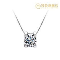 Qian Mu minotaur simulation diamond necklace S925 sterling silver simple and clean temperament wild clavicle chain