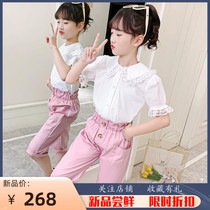 Girls summer clothing suit 2022 New Korean version of Han Chinese Fairy Casual Summer Girl short sleeves Two sets