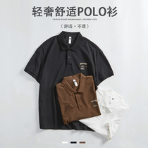 Hanska Summer New Embroidery Polo Shirt Man Short Sleeve Brief Wind Business Casual Trend 100 Hitch-to-t-shirt