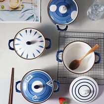 Day Style 8 Inch Cartoon Soup Pot Home Health Preservation Ceramic High Soup Pot Gas High Temperature Resistant Multipurpose Casserole Saucepan