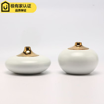 Modern new Chinese creative simple ceramic white jar decorations living room home wine cabinet TV cabinet ornaments