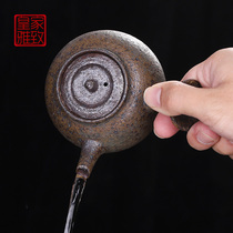 Pure Handmade Firewood Burning Pot natural downsides The small teapot one person with a single pot coarse ceramic kung-fu tea hand grip pot