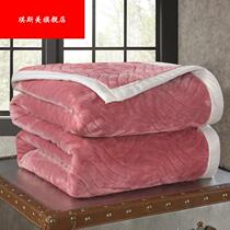 Winter blanket double single thickening warm flannel air conditioning blanket coral velvet summer quilt