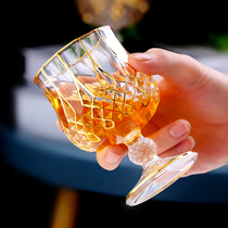 Light luxury gold line Western wine glass Beer glass goblet Spirits glass Crystal brandy glass Wine set Red wine glass set