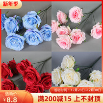 Simulation of flowers silk edge rose wedding hall soft dress flower shopping mall beautiful Chen fake flower Home flower arrangement wedding silk flower