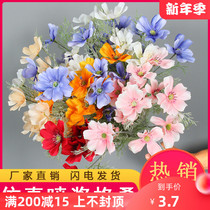 Simulation Gesang flower bouquet wedding flower wedding flower wedding hall flower table fake flower cosmos sunflower wedding flower arrangement