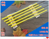Yellow thin straw long 19cm diameter 6mm disposable juice milk tea beverage independent packaging 100