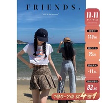 Spot Barbie plaid pleated skirt skirt Women summer 2021 Academy style high waist short skirt