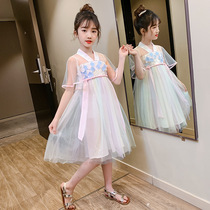 Next win Hanfu girl dress 2021 explosive dress dress Chinese style children Super fairy summer skirt