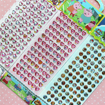 New cartoon small diamond children gem sticker diamond sticker three-dimensional crystal acrylic decoration diy color diamond sticker