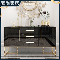 Light luxury sideboard high post-modern model room simple furniture shoe cabinet against the wall living room wine cabinet one side cabinet