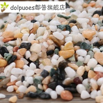 Seven-color pebbles fleshy stones gardening fish tank stone colorful stone color stone sand flower potted