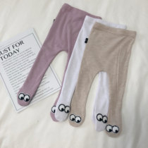 INS Korean version of Baby cute eyes threaded pantyhose Joker Lady bottoming pants spring baby leggings